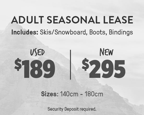 Adult Seasonal Lease – Used $189 | New $295