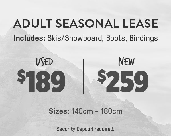 Adult Seasonal Lease – Used $189 | New $259