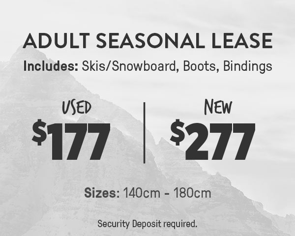 Adult Seasonal Lease – Used $177 | New $277