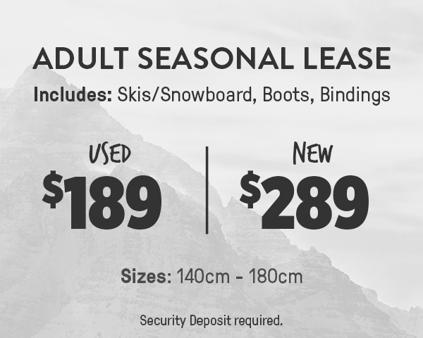 Adult Seasonal Lease – Used $189 | New $289