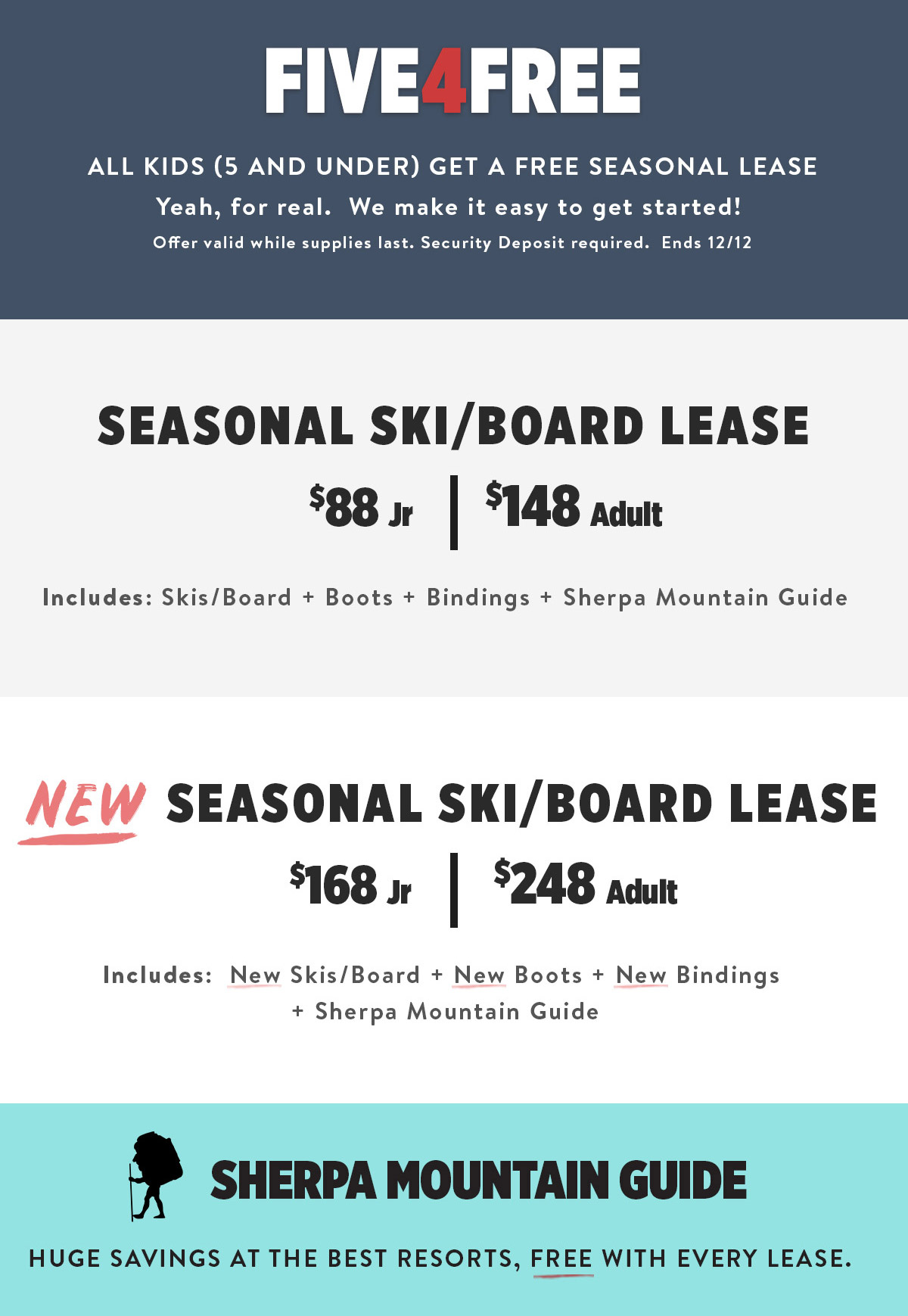 Seasonal Rental Deals