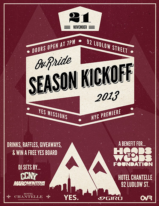 OvRide season kickoff party flyer