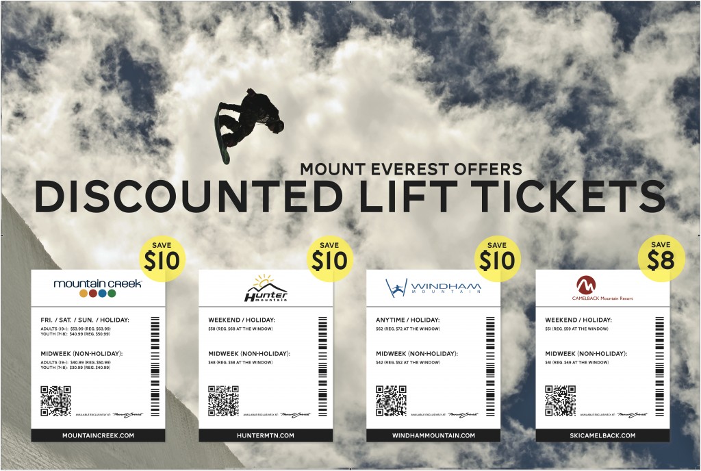 Save on Lift Tickets & Purchase at the Shop Mount Everest