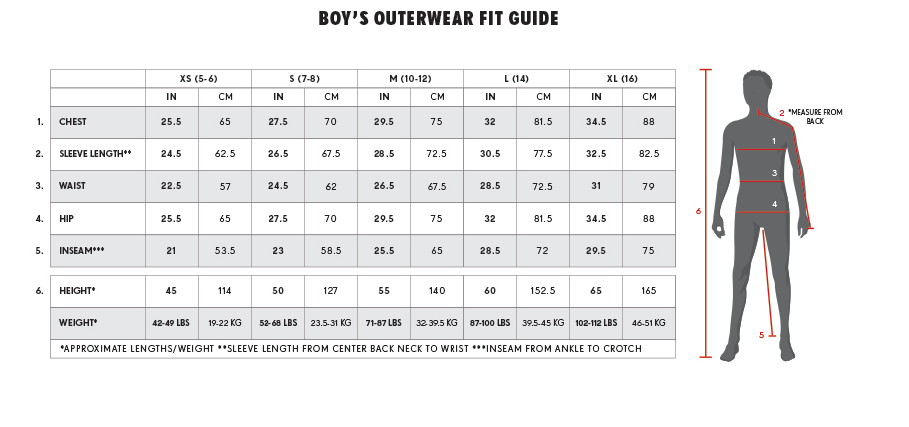 Paul Frank Size Chart