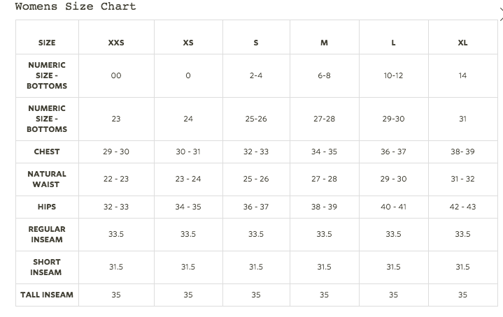 Burton Snowboard Trousers Size Chart